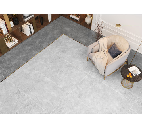 Керамогранит Delacora D12005M Chrome Dark 60x120 серый матовый под бетон