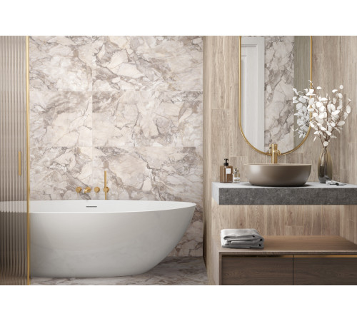Керамогранит New Trend 60120IMA11P Imagine Dark 60x120 бежевый полированный под камень