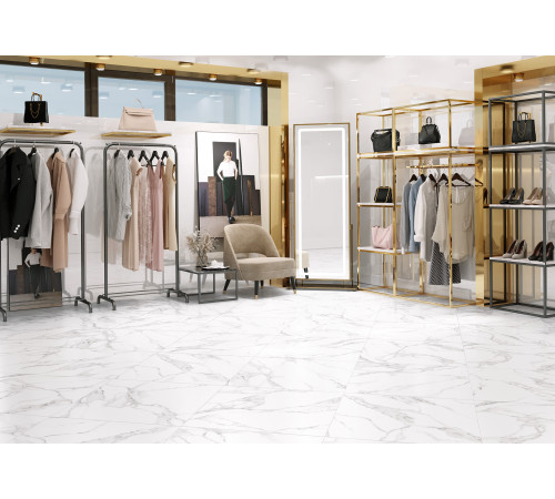 Керамогранит Alma Ceramica GFA57IML07R Imola 57x57 белый матовый под мрамор