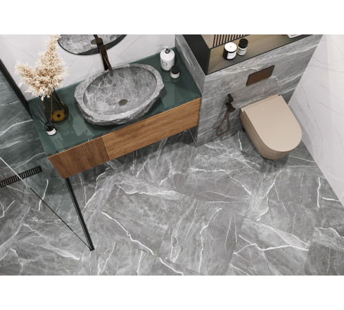 Керамогранит LCM 60120IME18P Imperial Grey 60x120 серый полированный под камень