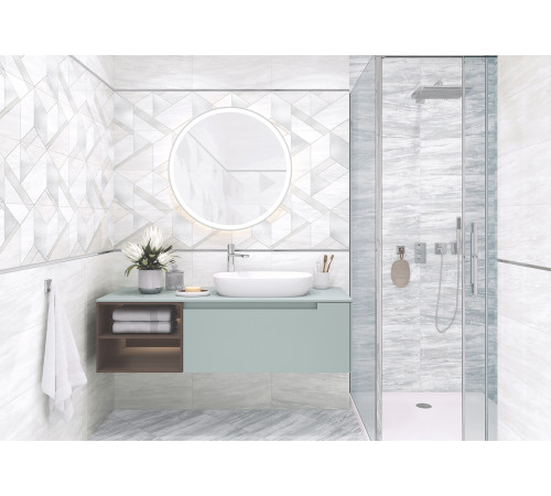 Плитка настенная Interni Grey WT9INR15 250x500x9 Глянцевая