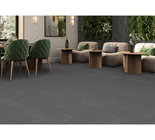 Керамогранит Delacora D120238M Life Cement Graphite 60x120 графит матовый / противоскользящий под цемент