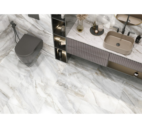 Керамогранит LCM 60120LMS15P Limestone Dark 60x120 коричневый полированный под оникс