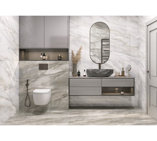 Керамогранит LCM 60120LMS15P Limestone Dark 60x120 коричневый полированный под оникс