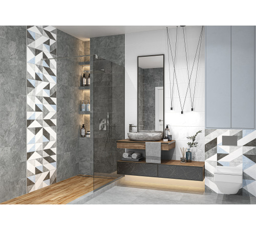 Плитка настенная Leon Gray WT15LEN15R 246x740x9.5 Матовая