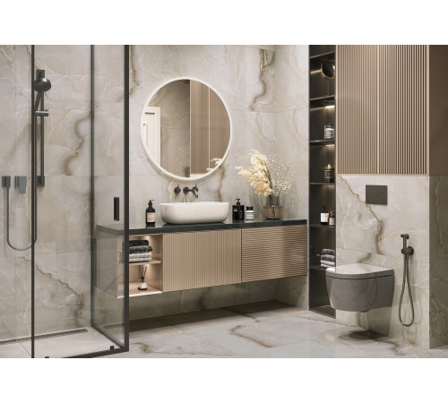 Керамогранит LCM 60120LNA11P Linari Beige 60x120 бежевый полированный под оникс