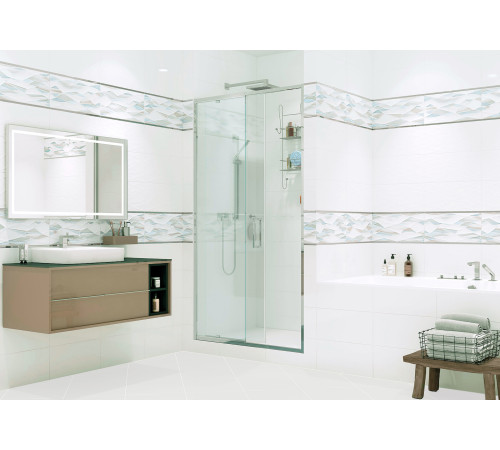 Плитка настенная Manhattan White WT9MAN00 249x500x8.5 Глянцевая