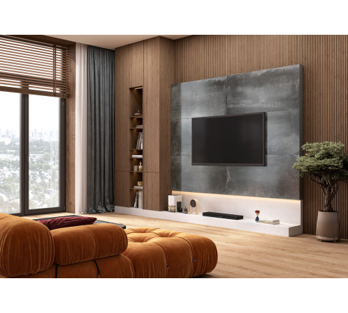 Керамогранит Delacora 60120MIT25 Misty Dark Sugar 60x120 графит лаппатированный под бетон