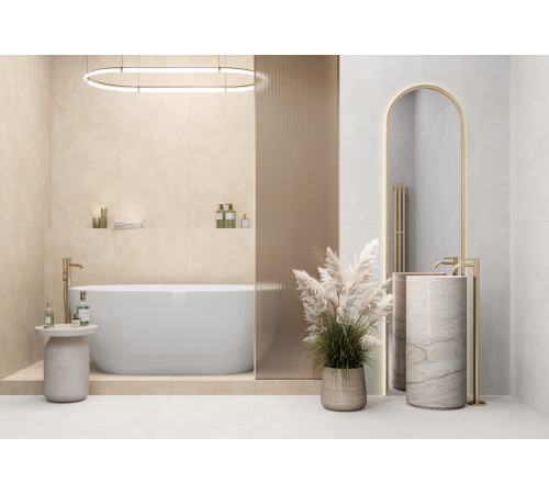 Керамогранит Alma Ceramica GFU6060MUR04R Mural 60x60 бежевый глазурованный матовый / противоскользящий под бетон