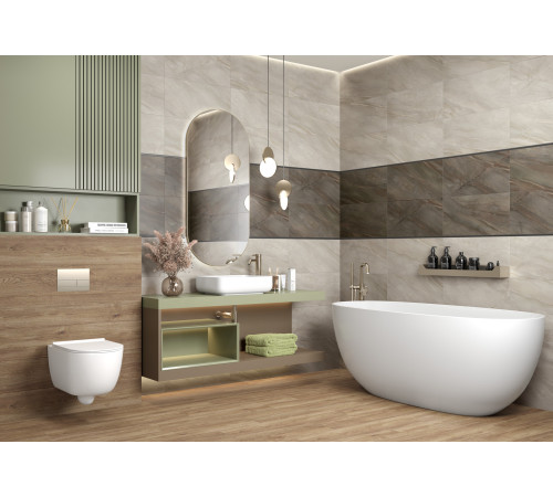 Керамогранит Delacora D30016M Nepal Light 30x60 серый матовый карвинг под камень