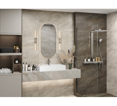 Керамогранит Delacora D30016M Nepal Light 30x60 серый матовый карвинг под камень