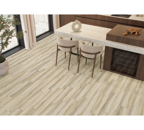 Керамогранит New Trend GP1560PEP05 Pepperwood Gris Sugar 15.1x60.2 серый / бежевый лаппатированный / рельефный под дерево