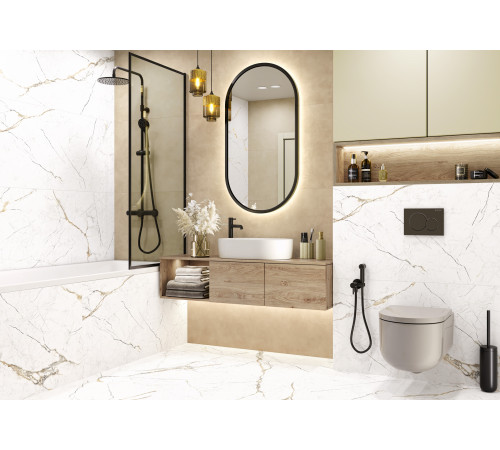 Керамогранит Alma Ceramica GFU6060RKL04R Rock Line 60x60 белый глазурованный матовый / противоскользящий под мрамор