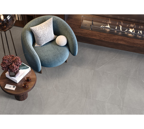 Керамогранит Alma Ceramica GFU6060RKL04R Rock Line 60x60 белый глазурованный матовый / противоскользящий под мрамор