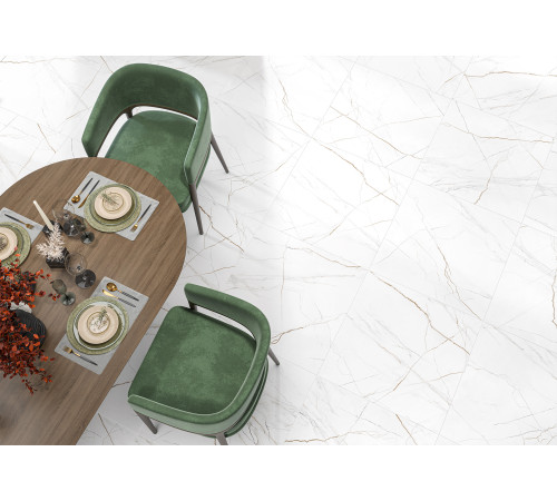 Керамогранит New Trend GP40SAM00L Sanremo White 60x60 белый лаппатированный под мрамор