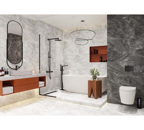 Керамогранит Delacora D30004M Slate Gray 30x60 серый матовый карвинг под камень