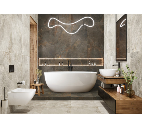 Керамогранит Delacora D30007M Stoncrete Copper 30x60 коричневый матовый карвинг под камень