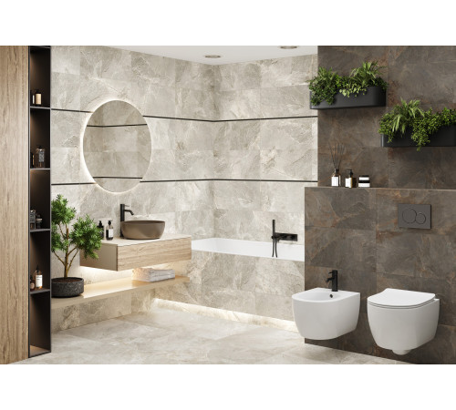 Керамогранит Delacora D30007M Stoncrete Copper 30x60 коричневый матовый карвинг под камень