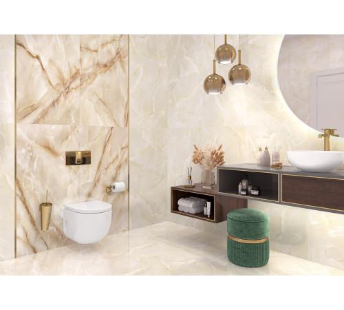Керамогранит LCM 6060TLN01P Talisman Onyx Crema 60x60 бежевый полированный под камень