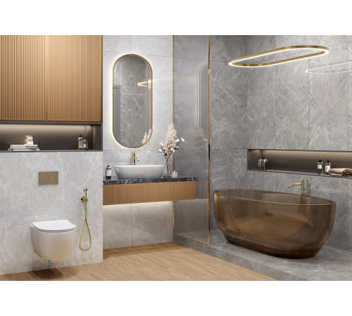 Керамогранит New Trend 60120TER25P Terra Graphite 60x120 графит полированный под мрамор