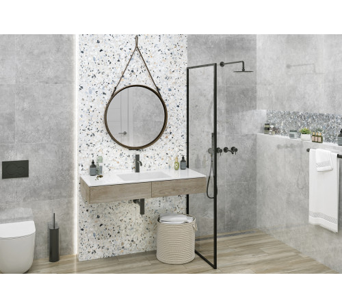 Керамогранит Alma Ceramica GFU6060TRZ07L Terrazzo 60x60 белый / бежевый лаппатированный под камень / терраццо