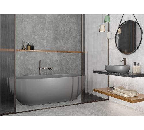 Керамогранит Alma Ceramica GFU60120TTM70R Totem 60x120 серый глазурованный матовый под бетон