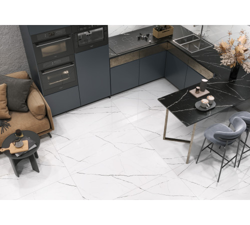 Керамогранит LCM 60120TWN00P Twinstone White 60x120 белый полированный под мрамор