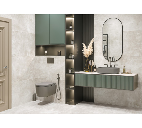 Керамогранит New Trend D60213M Walter Graphite 60x60 серый матовый / карвинг под бетон