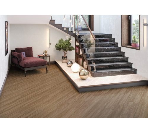 Керамогранит Delacora GP2090DEN05R Wooden Gris 20x90 серый матовый рельефный под дерево