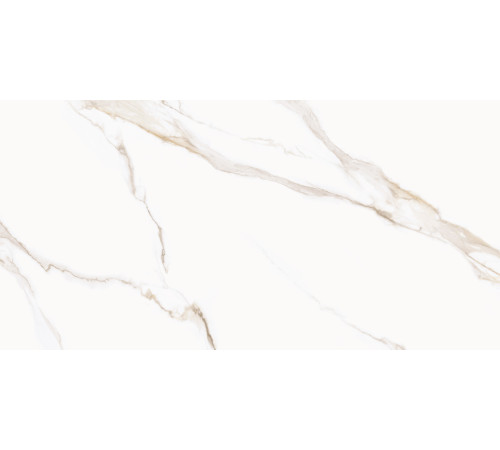 Керамогранит Delacora 60120CMI01 Calacatta Milazzo Gold Sugar 60x120 белый лаппатированный под мрамор