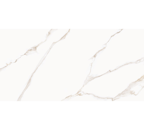 Керамогранит Delacora 60120CMI01 Calacatta Milazzo Gold Sugar 60x120 белый лаппатированный под мрамор
