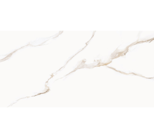 Керамогранит Delacora 60120CMI01 Calacatta Milazzo Gold Sugar 60x120 белый лаппатированный под мрамор