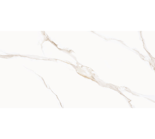 Керамогранит Delacora 60120CMI01 Calacatta Milazzo Gold Sugar 60x120 белый лаппатированный под мрамор