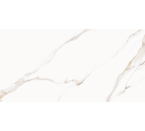 Керамогранит Delacora 60120CMI01 Calacatta Milazzo Gold Sugar 60x120 белый лаппатированный под мрамор
