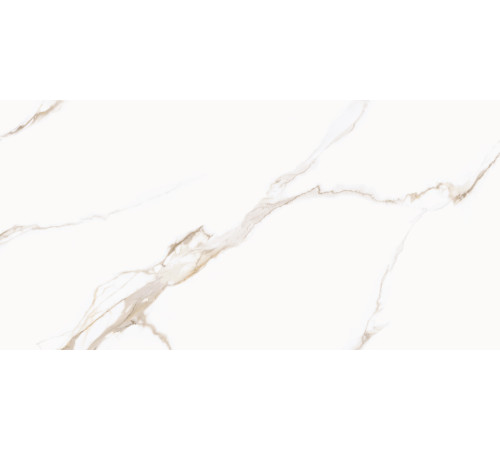 Керамогранит Delacora 60120CMI01 Calacatta Milazzo Gold Sugar 60x120 белый лаппатированный под мрамор