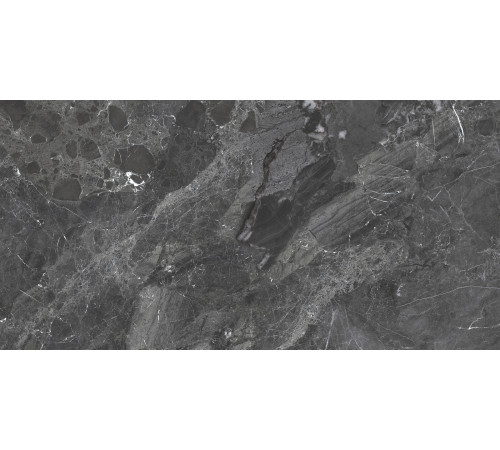 Керамогранит Delacora 60120GRY99 Greiny Dark Sugar 60x120 черный лаппатированный под камень