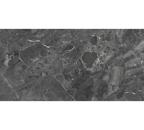 Керамогранит Delacora 60120GRY99 Greiny Dark Sugar 60x120 черный лаппатированный под камень