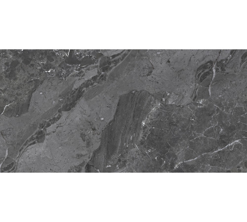 Керамогранит Delacora 60120GRY99 Greiny Dark Sugar 60x120 черный лаппатированный под камень