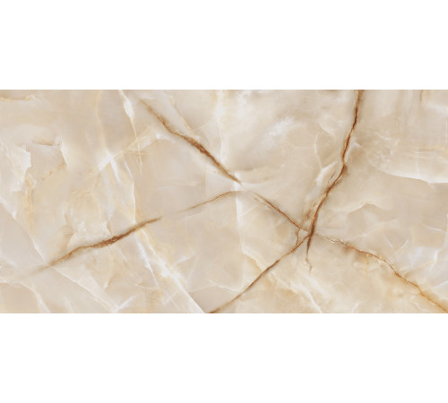 Керамогранит LCM 60120ORO11P Onyx Royal Latte 60x120 бежевый полированный под камень
