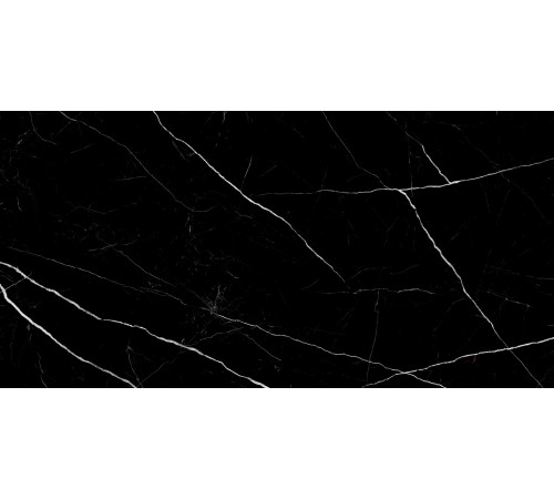 Керамогранит LCM 60120TWN99HG Twinstone Black 60x120 черный суперполированный под мрамор