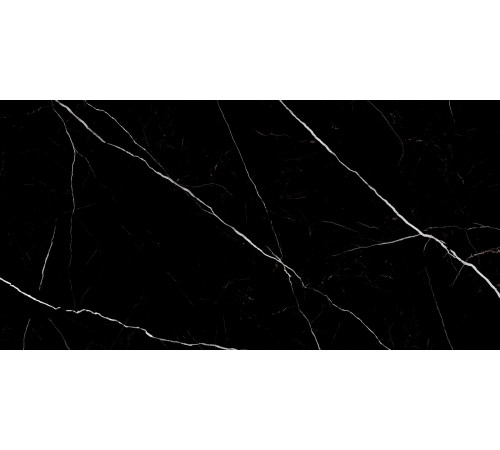 Керамогранит LCM 60120TWN99HG Twinstone Black 60x120 черный суперполированный под мрамор