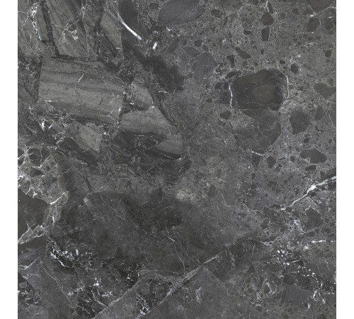 Керамогранит Delacora 6060GRY99 Greiny Dark Sugar 60x60 черный лаппатированный под камень