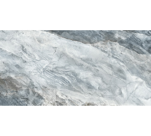 Керамогранит Delacora D12056M Waterfall Blue 60x120 серо-голубой матовый под камень / мрамор
