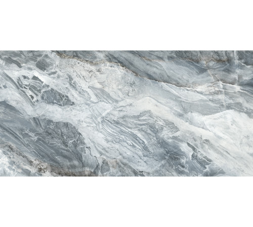 Керамогранит Delacora D12056M Waterfall Blue 60x120 серо-голубой матовый под камень / мрамор