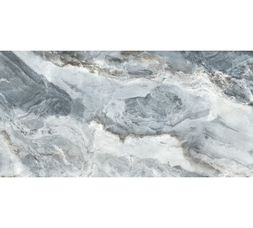 Керамогранит Delacora D12056M Waterfall Blue 60x120 серо-голубой матовый под камень / мрамор