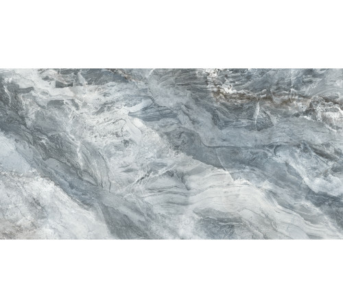 Керамогранит Delacora D12056M Waterfall Blue 60x120 серо-голубой матовый под камень / мрамор