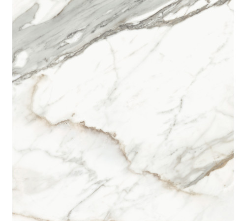 Керамогранит New Trend D60209M Calacatta Premium 60x60 белый / коричневый матовый / карвинг под мрамор