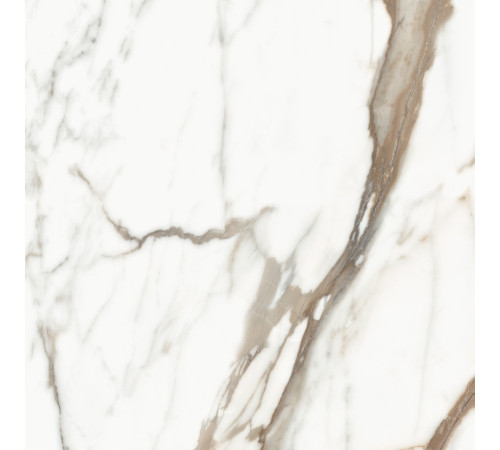 Керамогранит New Trend D60209M Calacatta Premium 60x60 белый / коричневый матовый / карвинг под мрамор