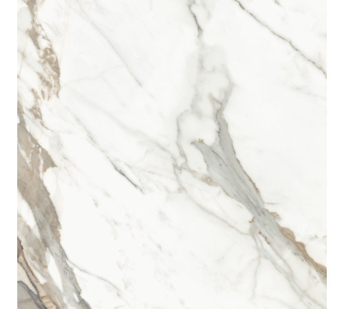 Керамогранит New Trend D60209M Calacatta Premium 60x60 белый / коричневый матовый / карвинг под мрамор