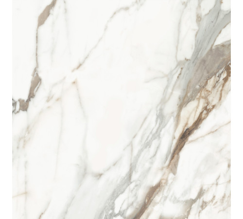 Керамогранит New Trend D60209M Calacatta Premium 60x60 белый / коричневый матовый / карвинг под мрамор